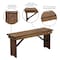 Flash Furniture HERCULES Series 40'' x 12'' Antique Rustic Solid Pine Folding Farm Bench XA-B-40X12-GG - alternate 9